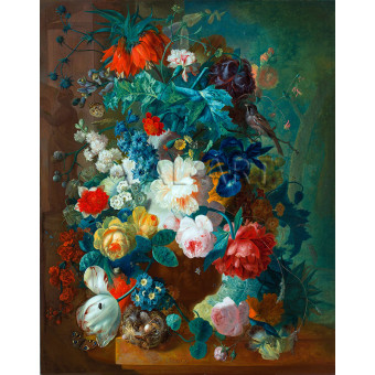 РЕПРОДУКЦИИ НА КАРТИНИ Цветя във ваза от теракота (1780)